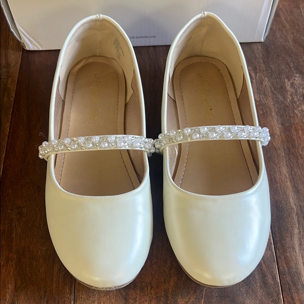Dream Pairs White Cream Girls Dress Shoes Size 3